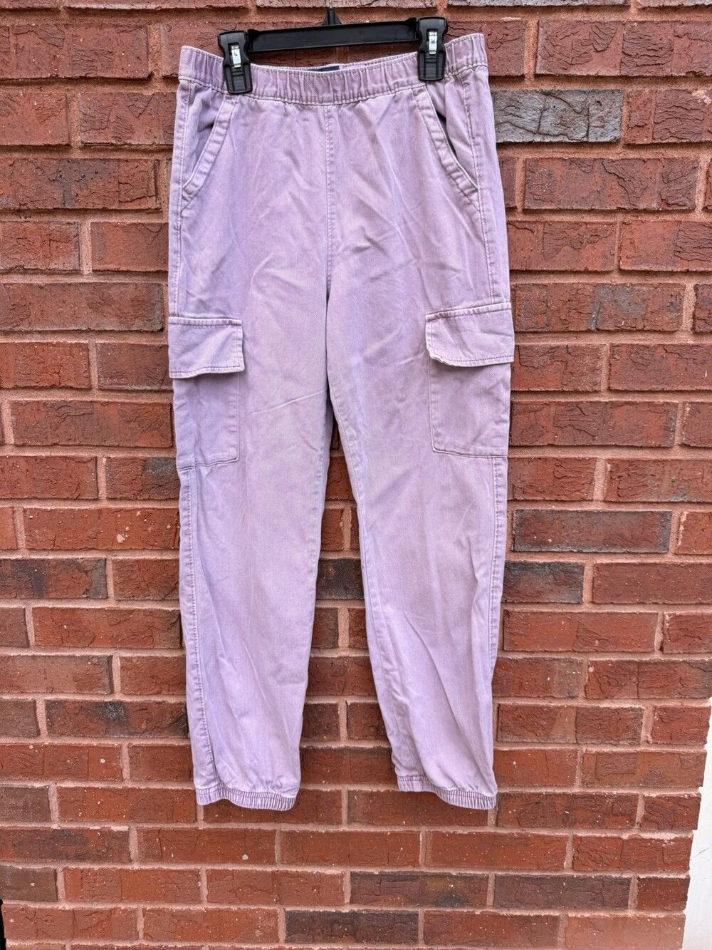 Old Navy Cargo Pants Girl's XL Purple Active Gorp Cotton High Rise Travel